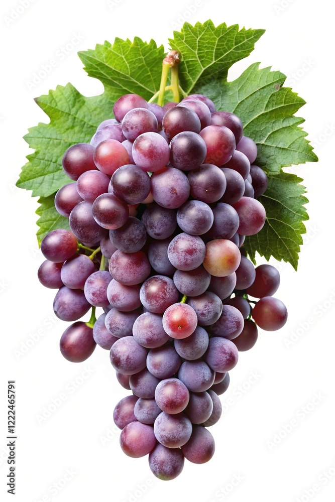 Fototapeta premium grape in branch isolated on white background.
