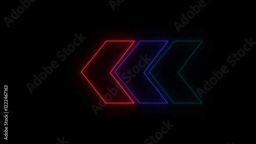 Wallpaper Mural Glowing Arrow Retro neon index, animation neon sign, lead Casino Neon Effect. Glowing neon directional arrow Torontodigital.ca