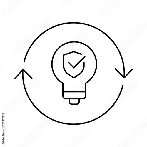 Innovate Solutions Icon – Lightbulb Representing AI-Driven Innovation and Problem Solving