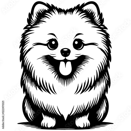 Pomeranian Dog Illustration.