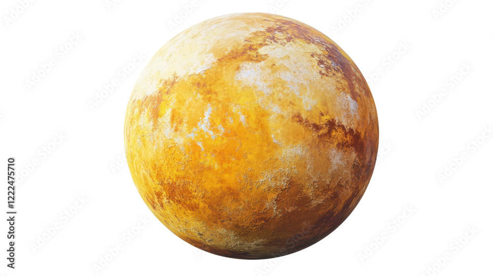 Fototapeta premium Full yellow moon on transparent background
