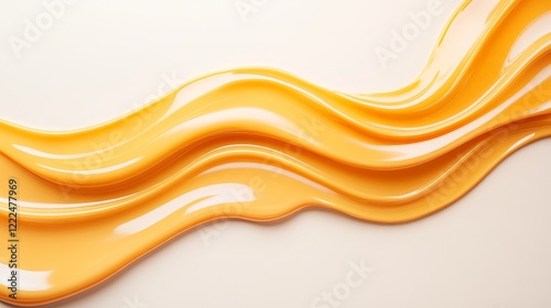 Abstract Golden Liquid Wave Flowing Dynamically