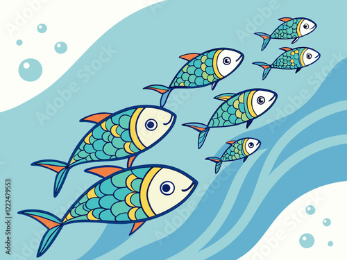 marine life with fishes