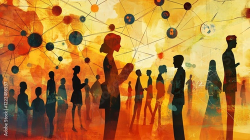 Mindfulness clarity shine through glowing pathways and innovative diagrams