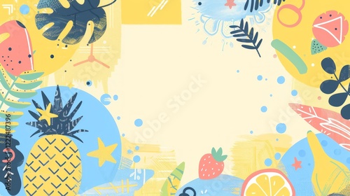 Summer Vibes: Tropical Fruit and Floral Design