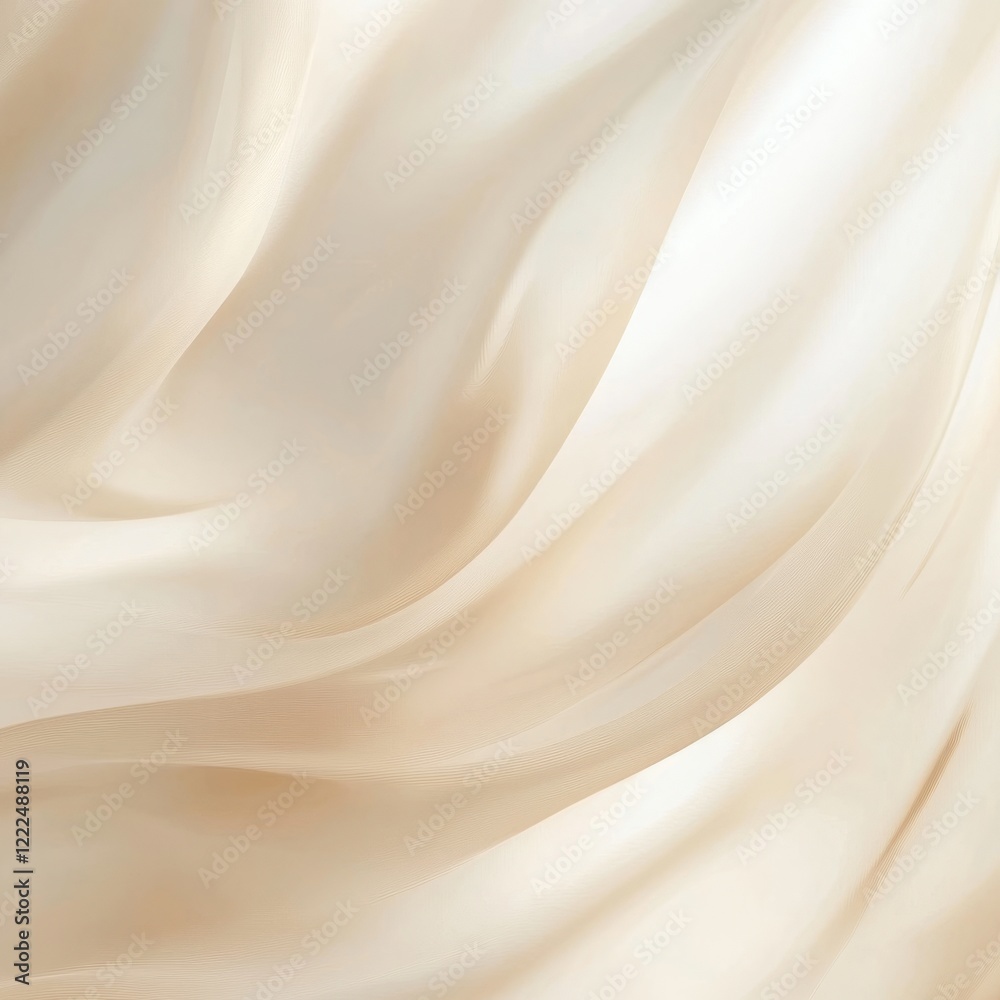 Obraz premium Soft Flowing Fabric Background in Elegant Cream and Beige Hues