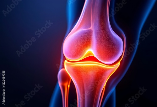 Human Knee Joint Anatomy 3d Medical Illustration photo