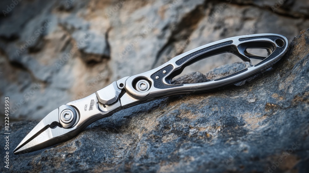Obraz premium Vector Illustration of a Symbolic Wrench-Pliers Tool