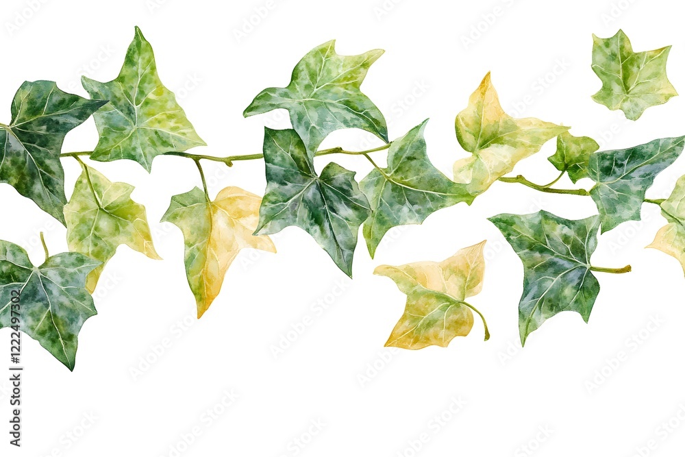 Fototapeta premium green leaves on white background