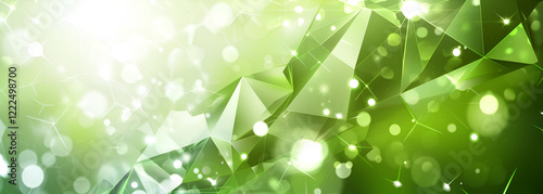 Green Geometric Polygon Abstract Design Background

 photo