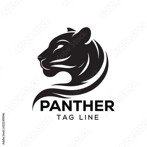 panther silhouette vector clip art logo