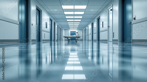 clean corridor in the hospital