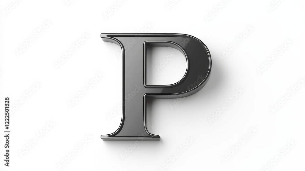 black and white english capital letter P black and white english capital letter P