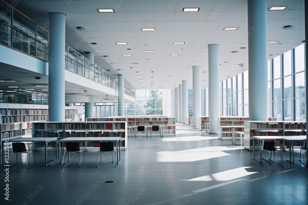 Naklejka premium Library publication university cafeteria.