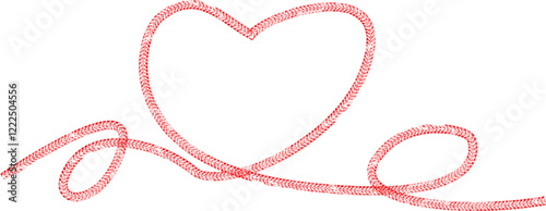 Tire tracks in heart form. One line love heart .Car thread silhouette. Heart symbol.
 Vector illustration.