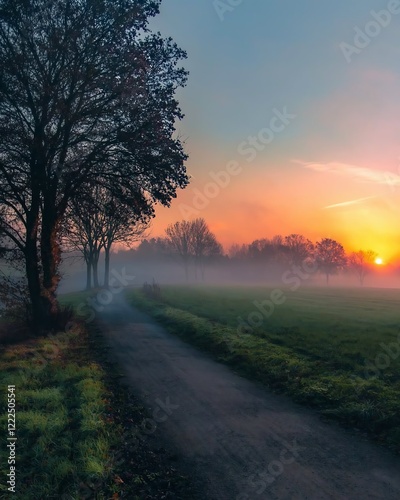 Sunrise in the Road