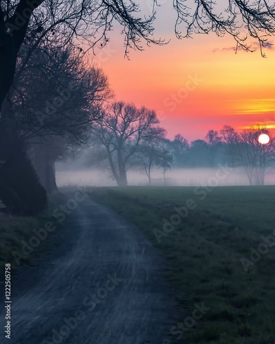 sunrise in the forest