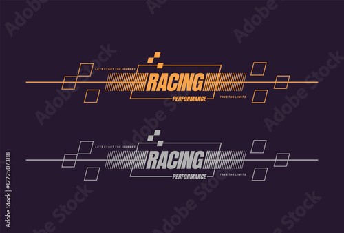 Schilderij op canvas racing performance graphic car