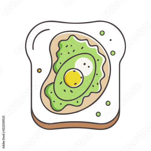 avocado toast icon, avocado toast vector illustration-simple illustration of avocado toast, perfect for avocado toast logos and icons