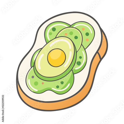 avocado toast icon, avocado toast vector illustration-simple illustration of avocado toast, perfect for avocado toast logos and icons