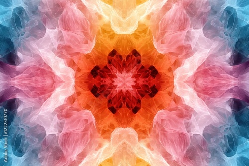 A mesmerizing abstract composition filled with vibrant colors and intricate shapes that evoke feelings of wonder and creativity in the viewer's mind.