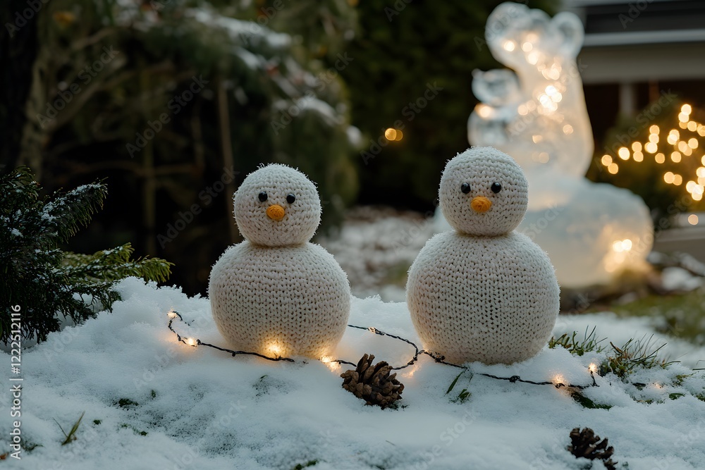 Obraz premium snowman on the snow