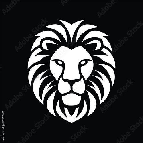Lion head logo template illustration vector