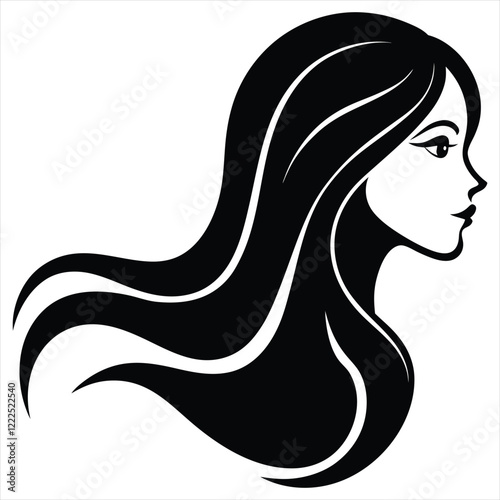 woman with long hair