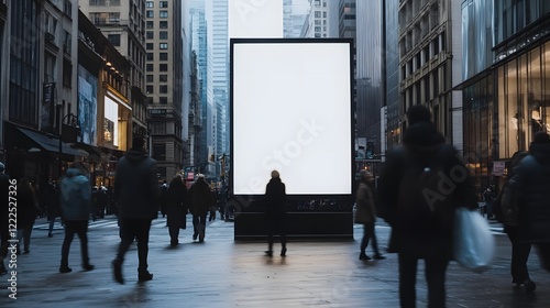 crowd of people walking in the city
