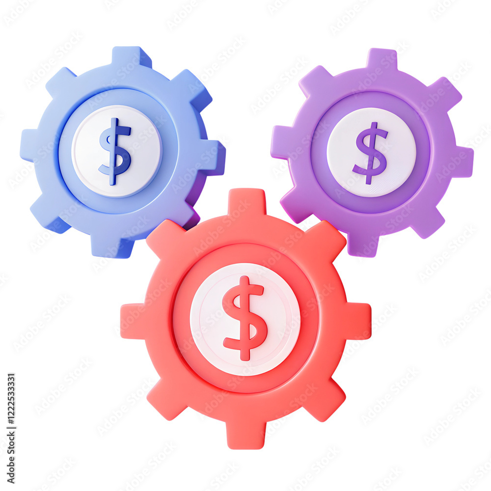 Interlocking Gears with Dollar Signs Concept of Financial Synergy and Teamwork Interlocking Gears with Dollar Signs Concept of Financial Synergy and Teamwork