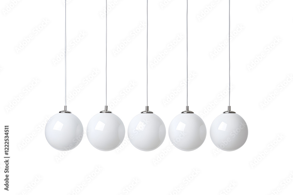 Modern chandelier with a cluster of hanging white glass orbs isolated on white background Modern chandelier with a cluster of hanging white glass orbs isolated on white background