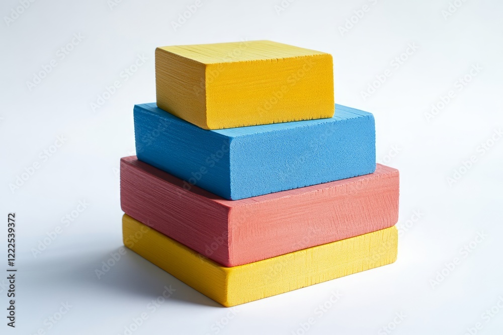 Colorful Stacked Blocks, A Simple and Engaging Design for Play and Learning