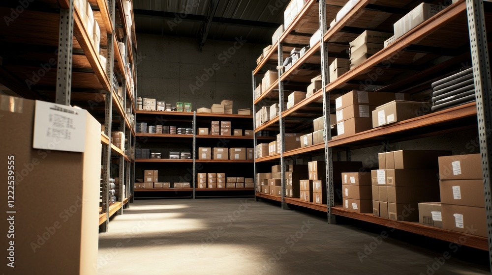 Obraz premium Industrial Warehouse Storage