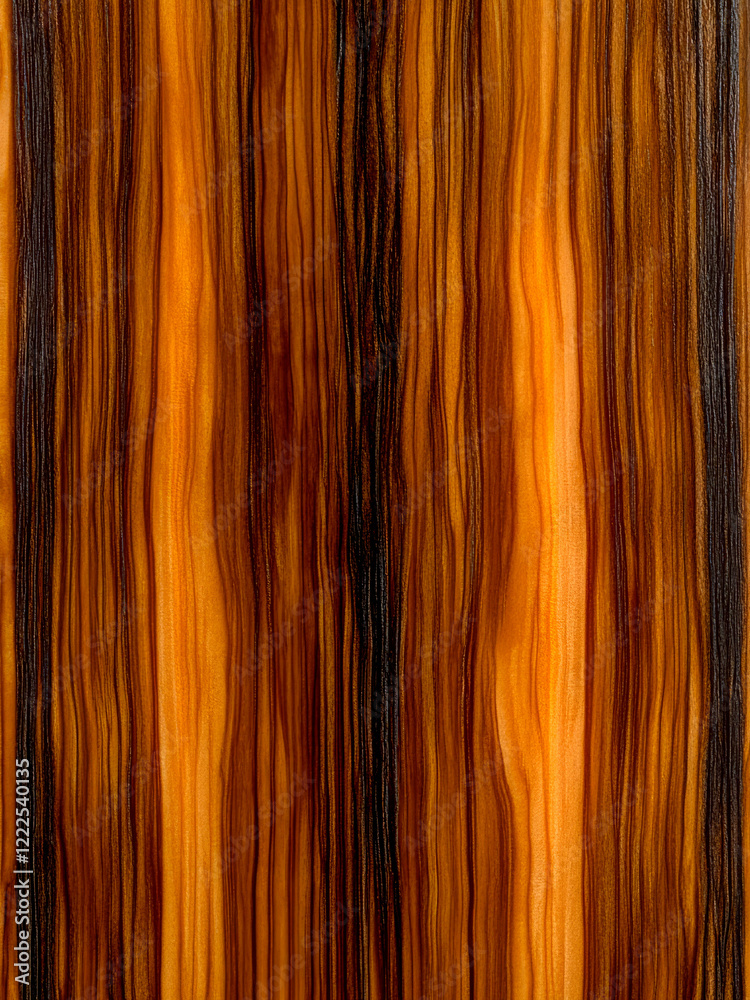 Obraz premium Illustration with a wood texture where dark and light orange stripes create a harmonious composition. The design is made in a natural and minimalist style