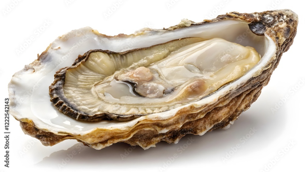 Raw Oyster with Pearlescent Interior Gourmet Seafood Delicacy V7 Raw Oyster with Pearlescent Interior Gourmet Seafood Delicacy V7