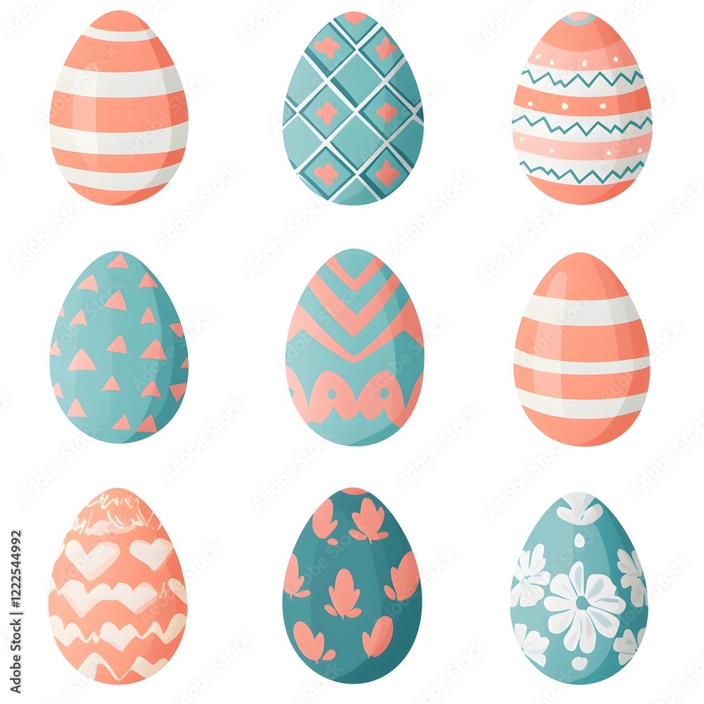 set of easter eggs set of easter eggs
