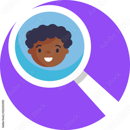 The search icon highlights the first step in the adoption process, where prospective parents explore opportunities to welcome a child into their home.