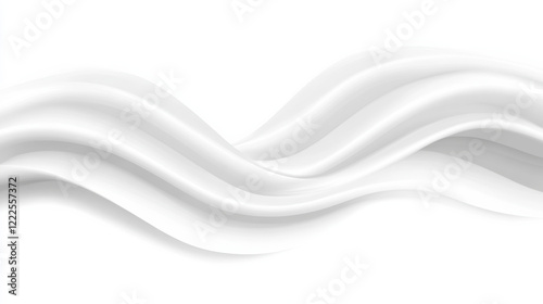 Wallpaper Mural Abstract white waves on smooth background create sense of calm Torontodigital.ca