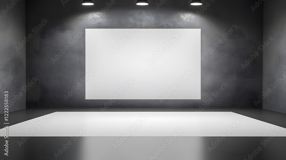 custom made wallpaper toronto digitalBlank Canvas in Modern Gallery Space Mockup