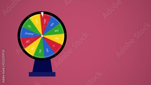 spin wheel of fortune animation with  jackpot results