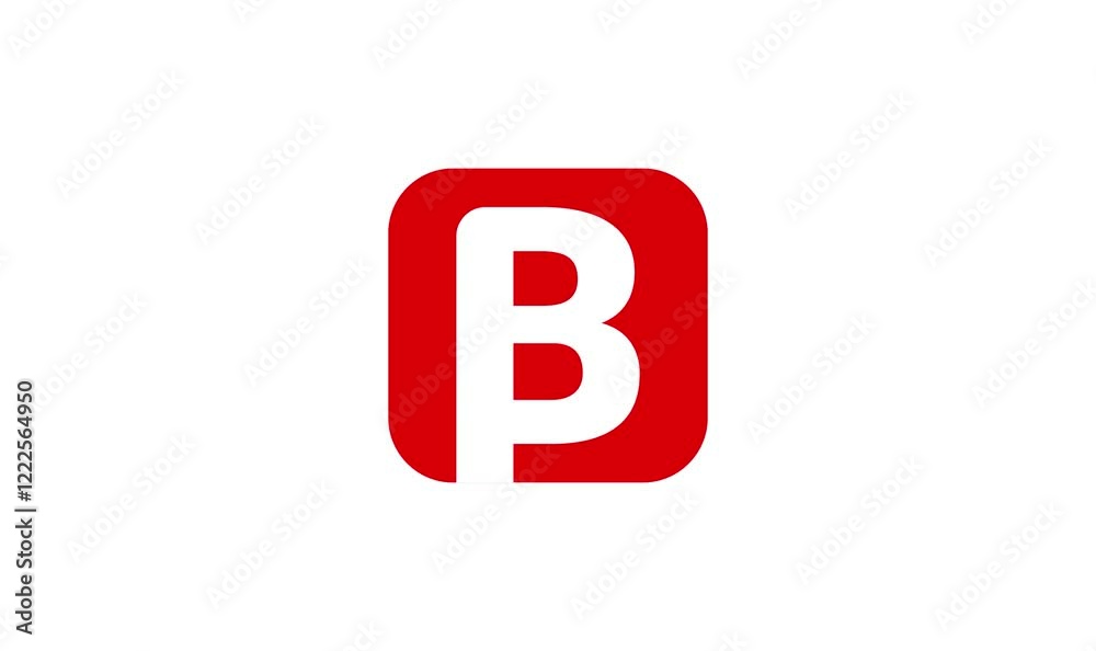Red Square with White number off alphabet B Error or Close Icon Symbol animation videos Red Square with White number off alphabet B Error or Close Icon Symbol animation videos