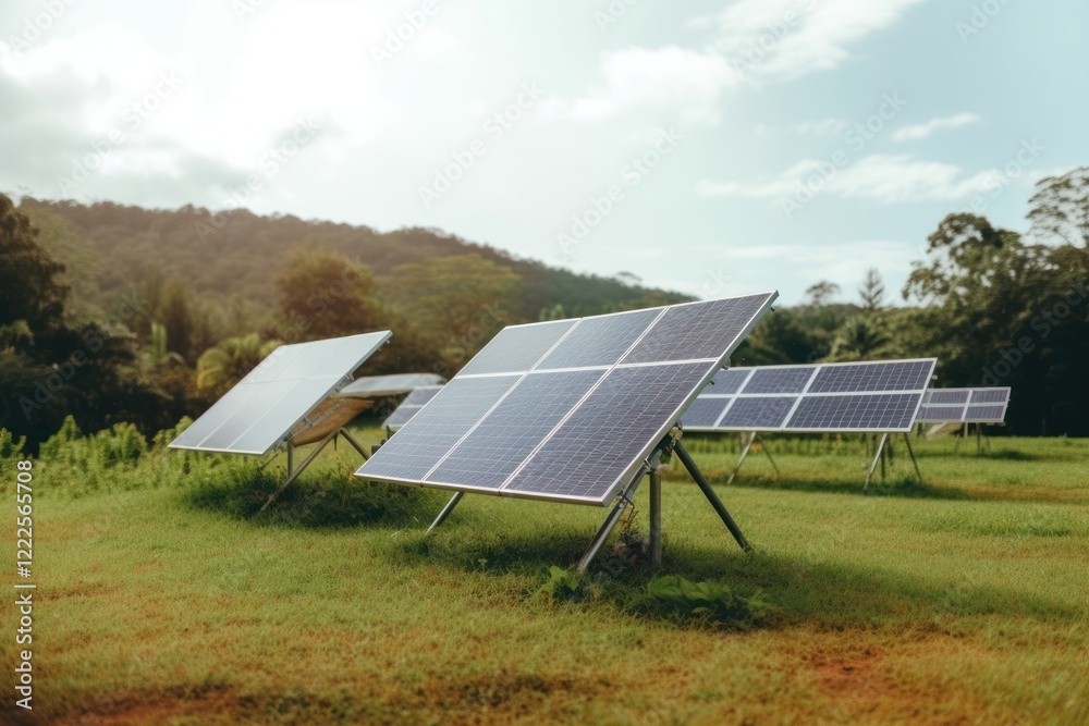 Solar cell panel outdoors field environmentalist. Solar cell panel outdoors field environmentalist.