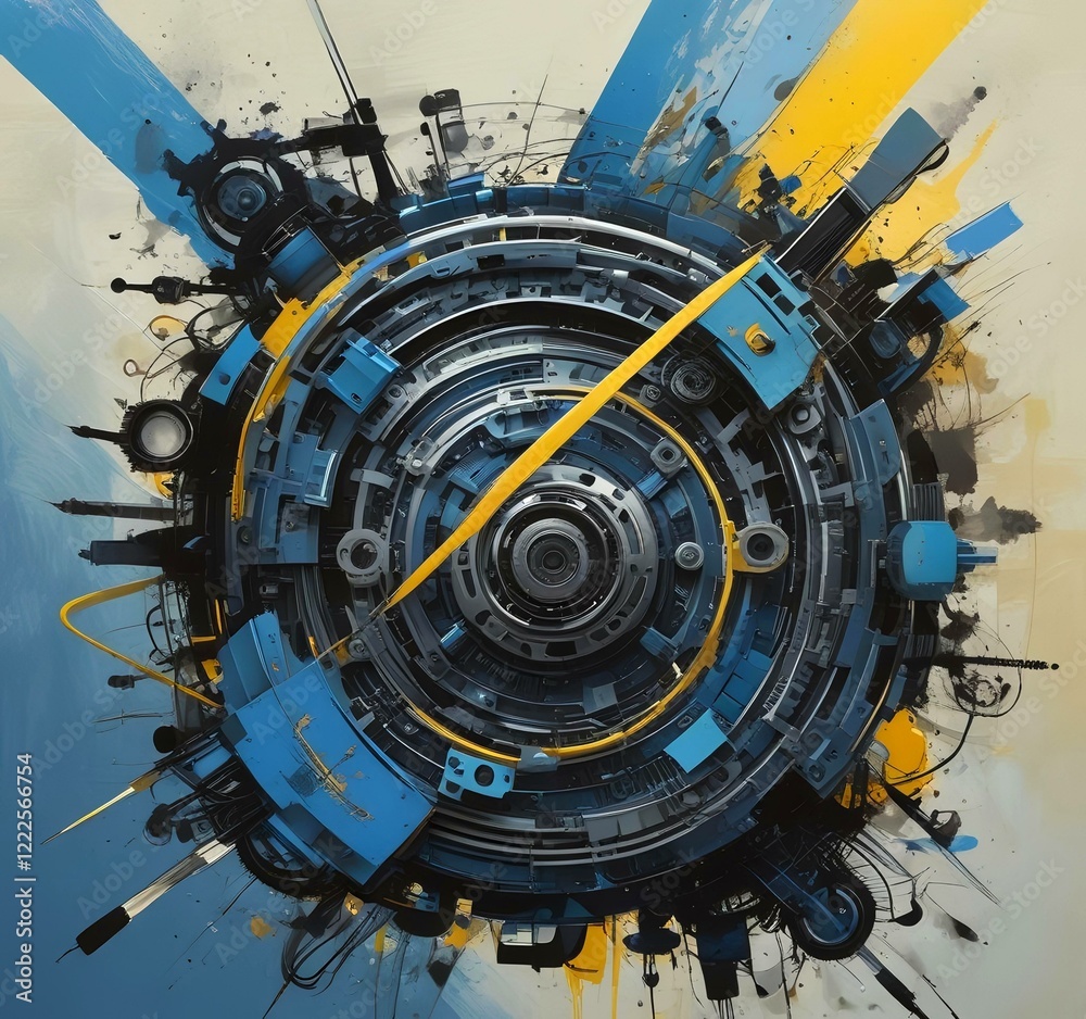 Illustration of abstract technology background.