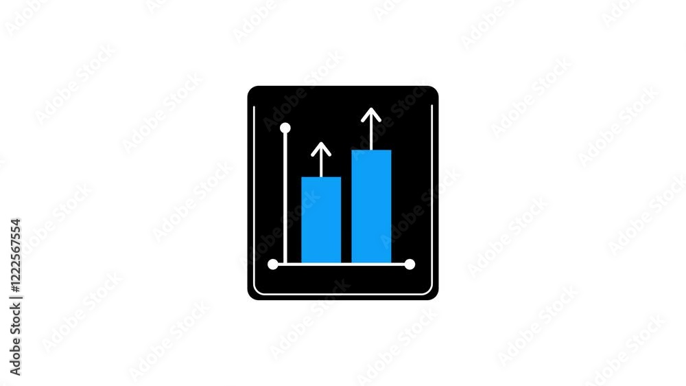 Business Chart Icon Animation in 4K Motion Stock Video – Dynamic Growth Visualization, Financial Graphs, Data Analysis, Corporate Success, Marketing Insights and Economic Trends. Business Chart Icon Animation in 4K Motion Stock Video – Dynamic Growth Visualization, Financial Graphs, Data Analysis, Corporate Success, Marketing Insights and Economic Trends.