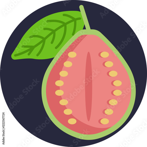 Tropical Fruit: Guava is a sweet, tangy fruit commonly grown in Peru, known for its vibrant color and refreshing taste.