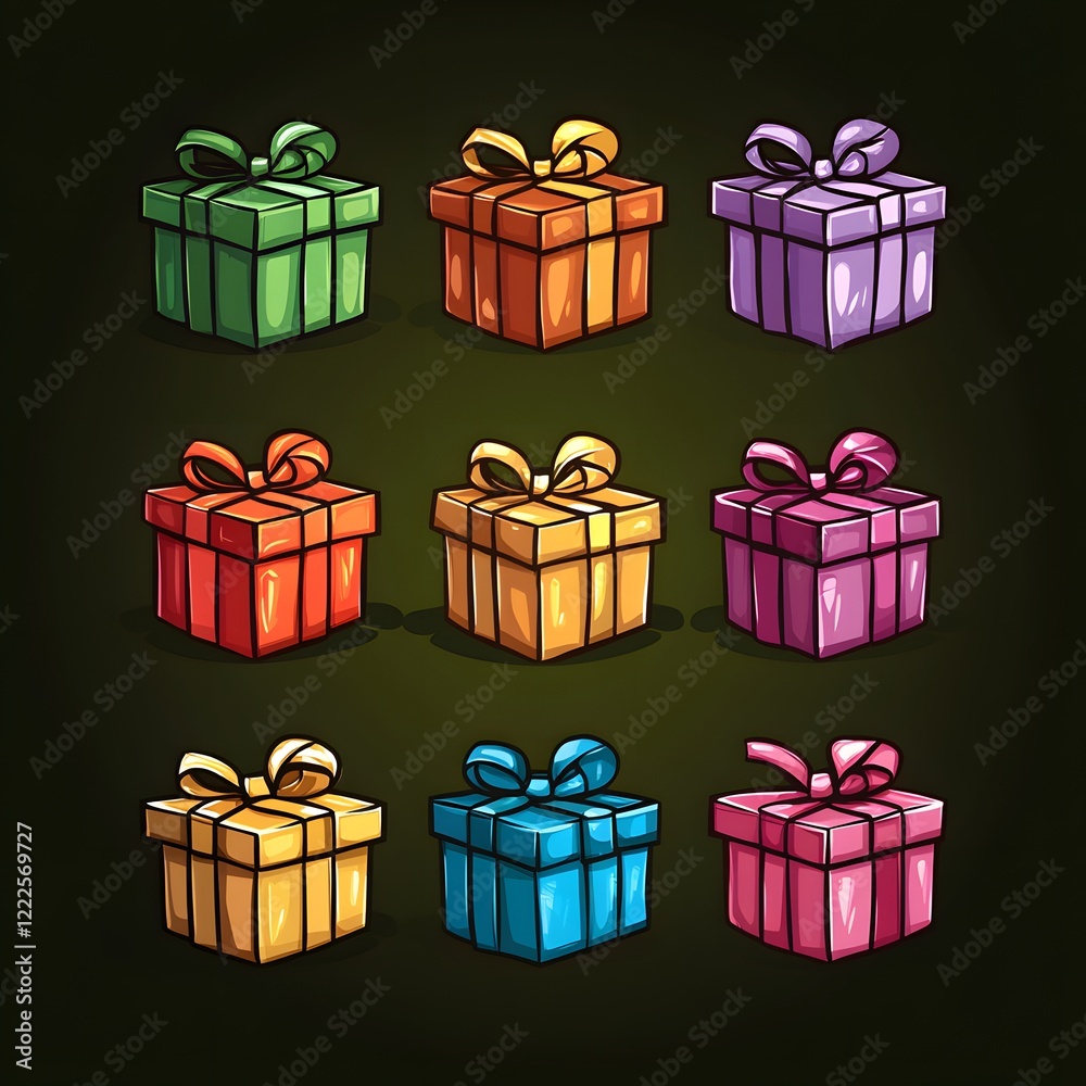 Fototapeta premium gift boxes seamless pattern