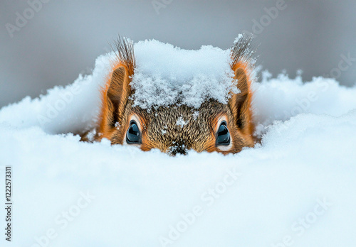 Squirrel in the snow
