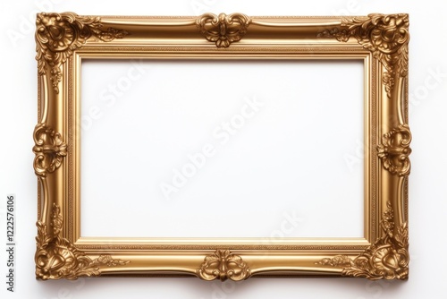 Golden picture backgrounds frame white background.