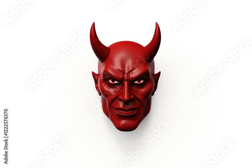 Devil representation portrait photo mask.
