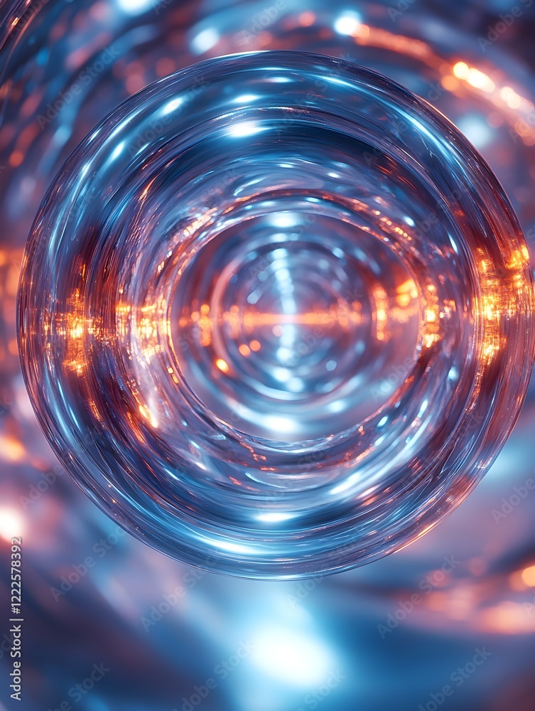 A background of a metallic sphere surrounded by concentric glowing rings. A background of a metallic sphere surrounded by concentric glowing rings.